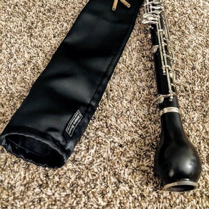 English Horn Silk Bag - Ebony Black