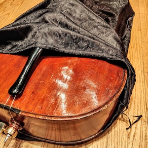 Violoncello Seide Tasche - Schwarzes Paisley