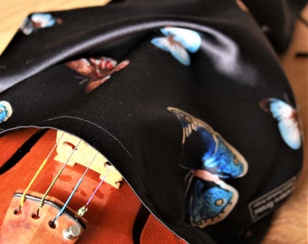 Violin Silk Bag - Ebony Butterfly Fantasia