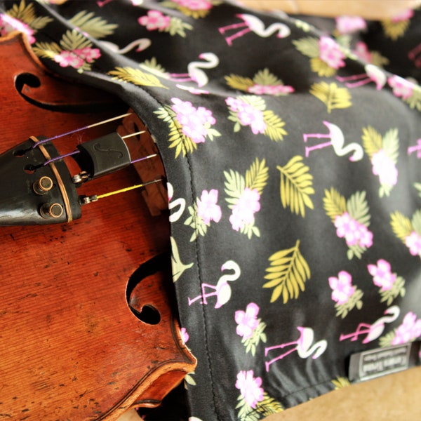 Violin Silk Bag - Tropical Flamingo