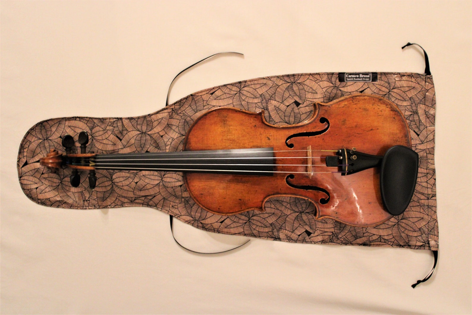 Violin Silk Bag Japanese Copper Lotus Etsy