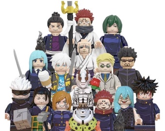 Jujutsu kaisen demon slayer Animé custom made mini figures set of 8