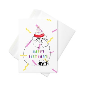 Chat de Pallas Carte de voeux d'anniversaire