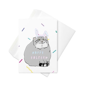 Chat de Pallas Carte de vœux de Pâques