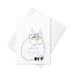 Chat de Pallas Pâques Carte de vœux