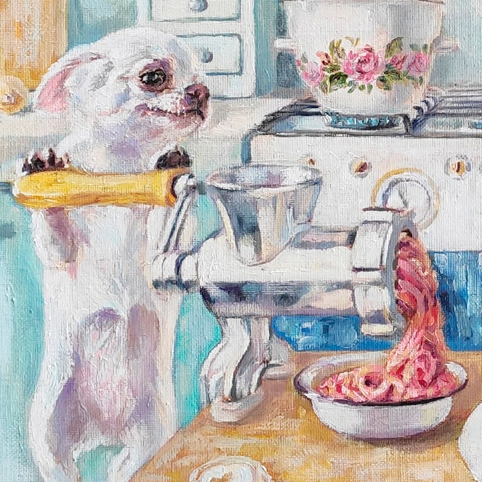 Küche Hund Chihuahua Kunst Geburtstagsgeschenk Malerei Hund Etsy