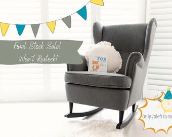 Ash Wood Rocking Chair Legs: IKEA Strandmon Wing Chair Conversion Kit