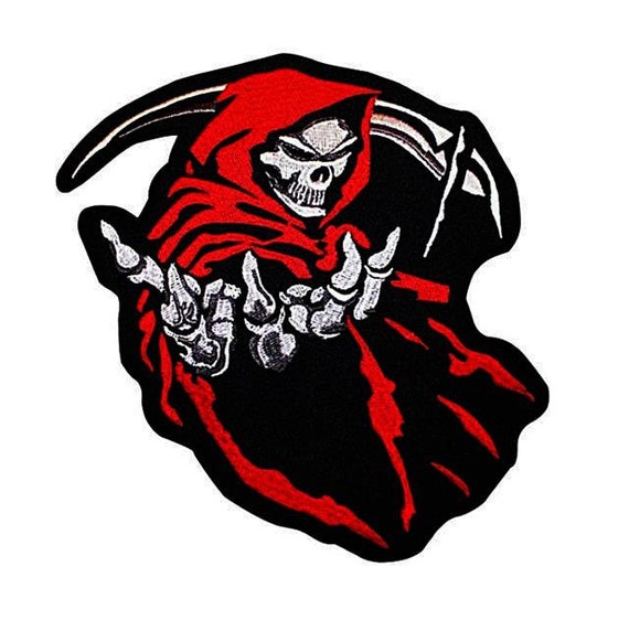 REAPER BIKER PATCH SEW OR STICK ON  PATCH 