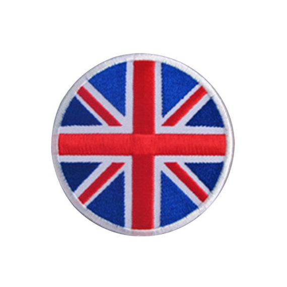 Union Jack Circular Iron on Sew on Embroidered Patch Badge Etsy