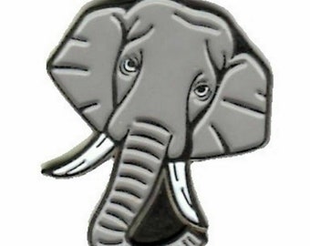 Elephant Head Metal Enamel Pin Badge Wildlife Zoo Animal Elephant Head Metal Enamel Pin Badge Wildlife Zoo Animal
