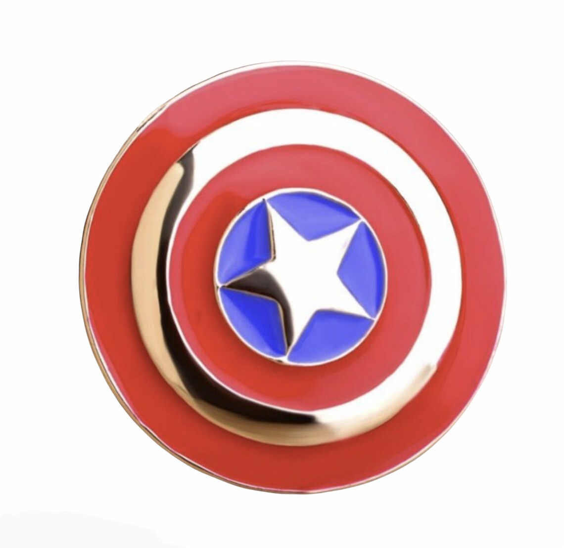 Captain America Shield Enamel Pin Badge Lapel | Etsy
