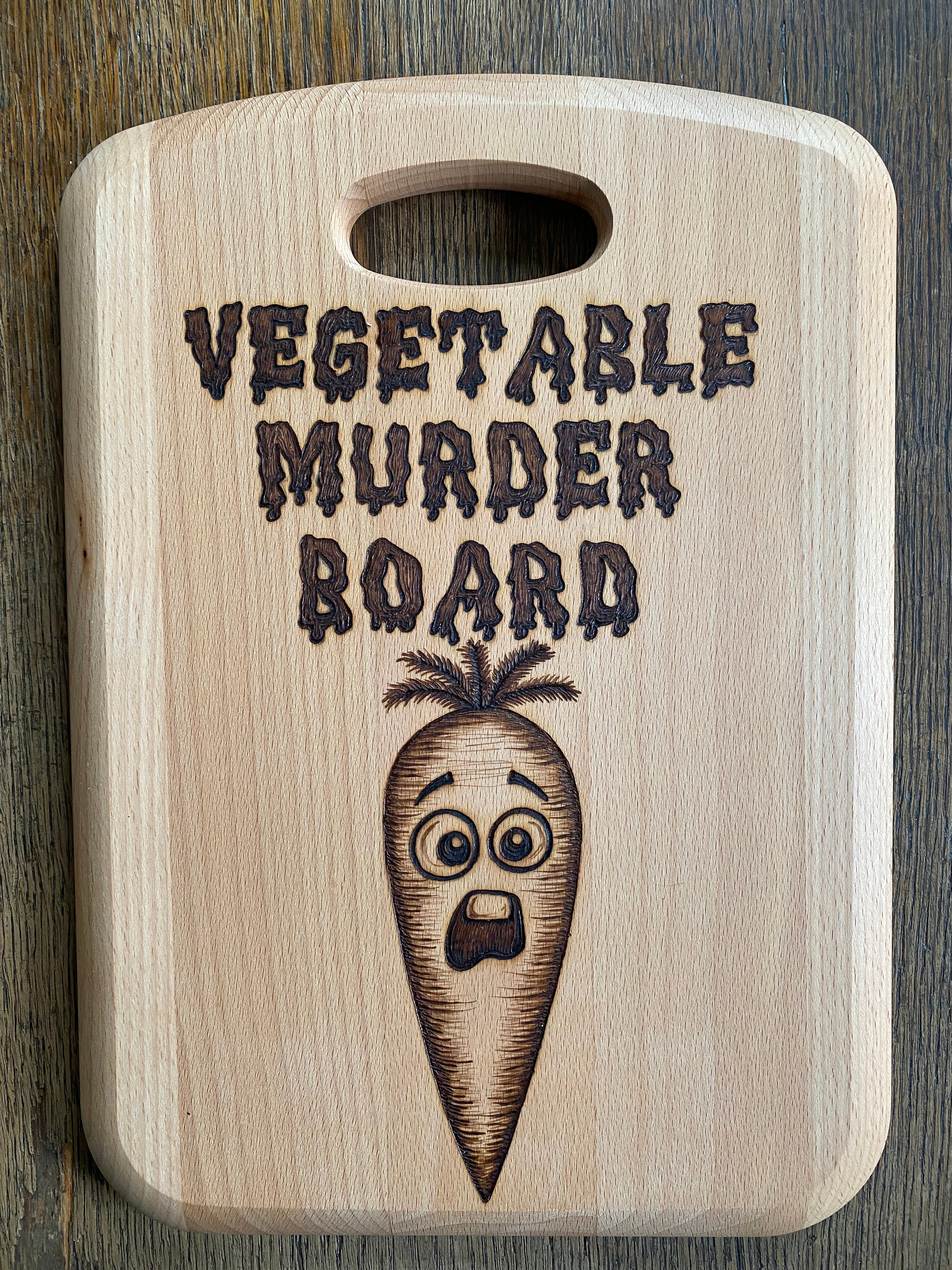  Vegetable murder chopping board Etsy