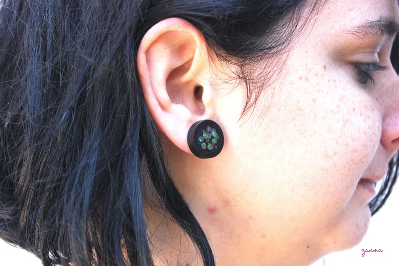 Glitter resin earrings