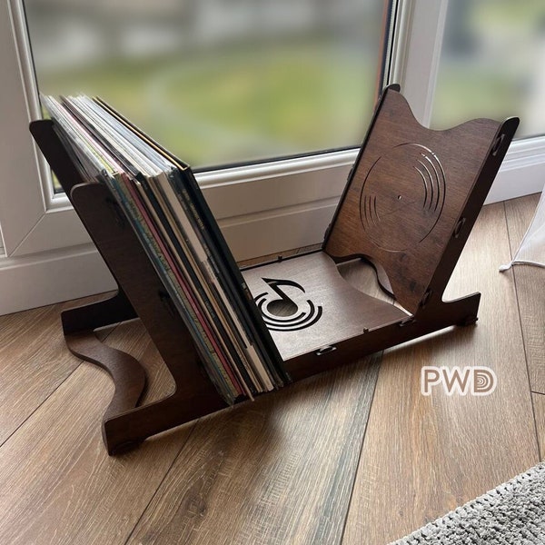 Vinyl record stand | vinyl holder | album storage display | lp album shelf | vinyl lover gift | vinyl stand