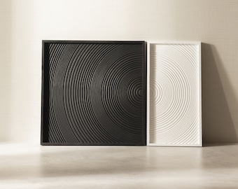 Reflex, Black and White Wood Wall Art, Wood Wall Decor, Wall Art, Housewarming Gift, Wooden Wall Art, Rustic Wall Art