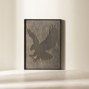 WoodLine Eagle Wood Wall Decor Art Interior Housewarming Gift Wooden Decore Rustic Line, Eagle Wall Art, Wooden Wall Art, Free Shipping