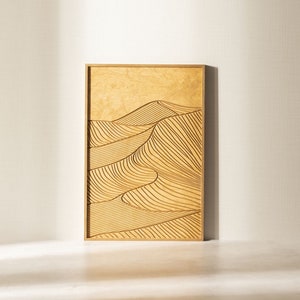 Mountain Line Art, Wood Wall Art, Wood Wall Decor, Wall Art, Housewarming Gift, Wooden Wall Art, Rustic Wall Art