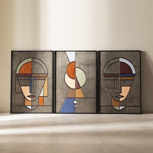 Wood Wall Art, Painting Wood Wall Art, Vertical Wall Art, Wall Decor, Wood Wall Hanging, Housewarming Gift, Painting Wall Art, Set Of 3
