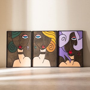 Wood Wall Art, Painting Wood Wall Art, Vertical Wall Art, Wall Decor, Wood Wall Hanging, Housewarming Gift, Painting Wall Art, Office Decor