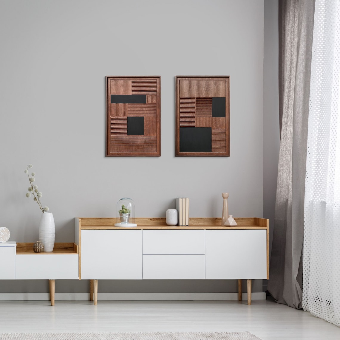 Rectangle Wood Wall Art Painting Wood Wall Art Vertical Etsy