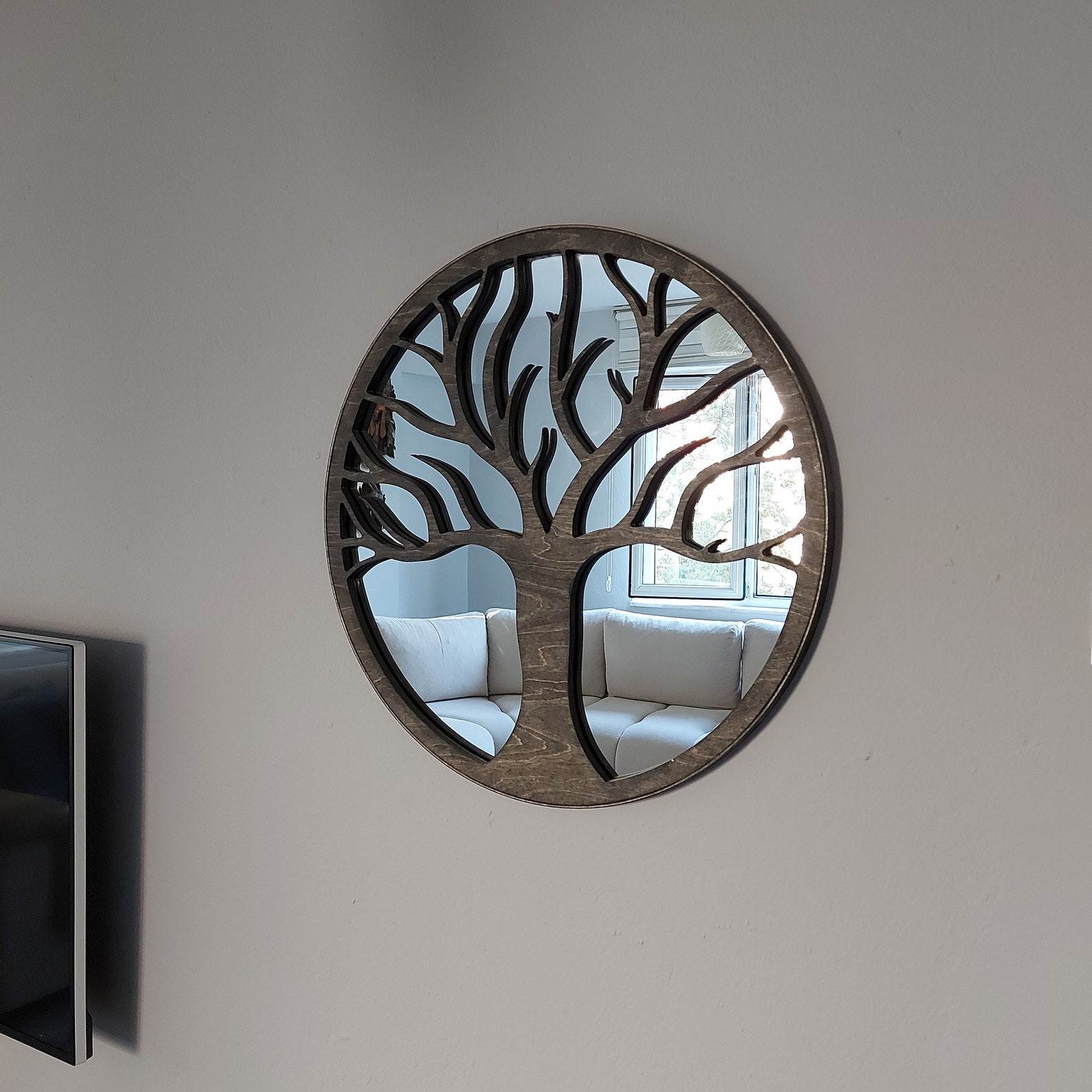 Wood Mirror Tree of Life Wall Mirror Tree Mirror Wood Etsy
