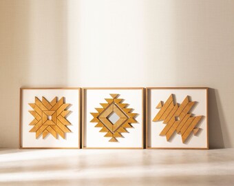 Anatolia, Painting Wood Wall Art, Wood Wall Art, Wall Decor, Wood Wall Hanging, Housewarming Gift, Painting Wall Art, Set of 3
