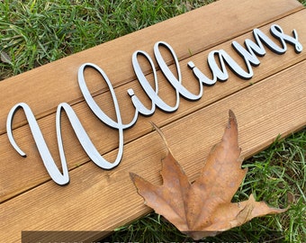 Custom Family Name Sign | Personalized Name Sign | Last Name Wall Sign | Custom Wood Sign | Housewarming Gift | Custom Wood Wall Sign