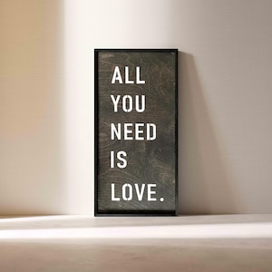 All You Need Is Love Wooden Wall Decor, Wooden Wall Art, Wall Decor Interior, Housewarming Gift, All You Need Is Love  Wood Wall Decor