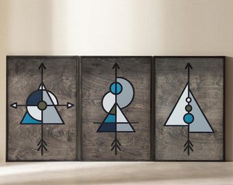 Wood Wall Art, Painting Wood Wall Art, Vertical Wall Art, Wall Decor, Wood Wall Hanging, Housewarming Gift, Painting Wall Art, Office Decor
