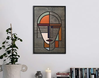 Wood Wall Art, Painting Wood Wall Art, Vertical Wall Art, Wall Decor, Wood Wall Hanging, Housewarming Gift, Painting Wall Art, Office Decor