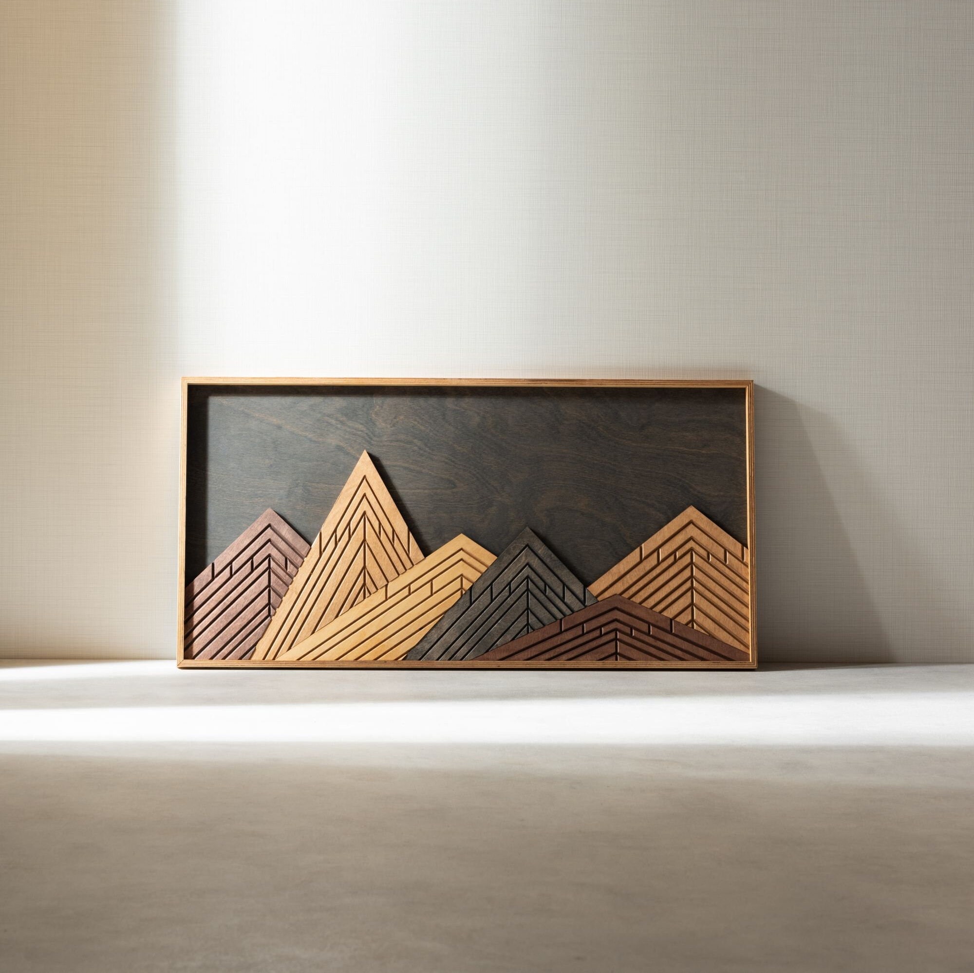 Mountain Wood Wall Art, Painting Wood Wall Art, Vertical Wall Art, Wall Decor, Wood Wall Hanging, Housewarming Gift, Office Decor