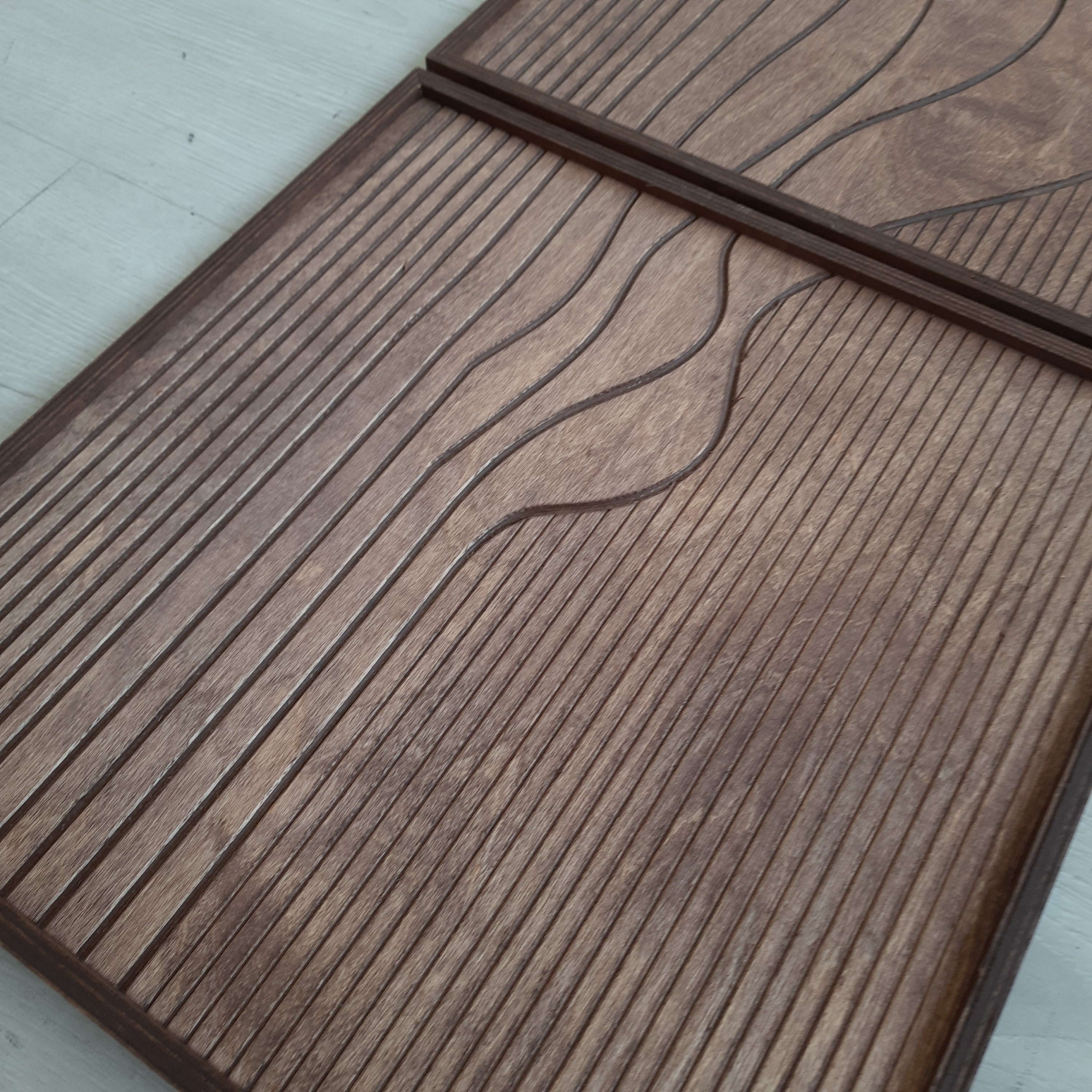 Wüste moderne geometrische Holz Wandkunst Wand-Dekor | Etsy