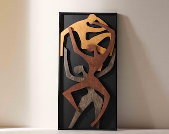 Humans , Human Wood Wall Art, Painting Wood Wall Art, Vertical Wall Art, Wall Decor, Wood Wall Hanging, Housewarming Gift, Office Decor