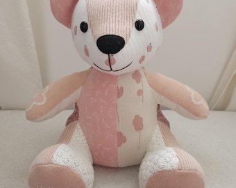 Handmade Memory Bear | Keepsake Teddy from Loved Ones Clothing | Birth Weight Bear