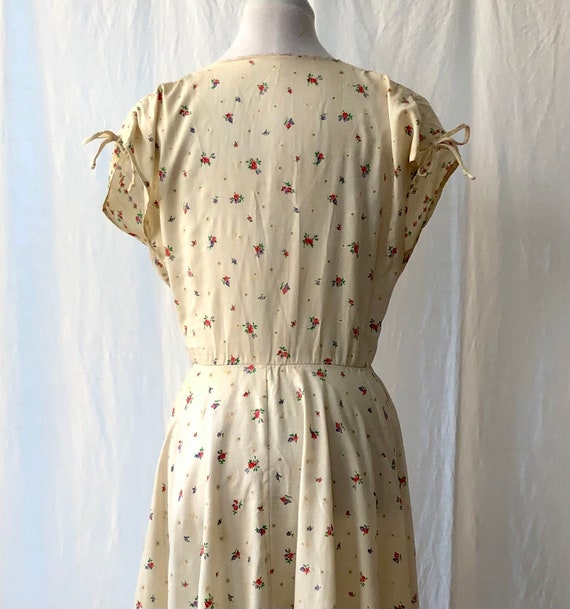 Vintage 70s Floral Cotton Dress S - image 5