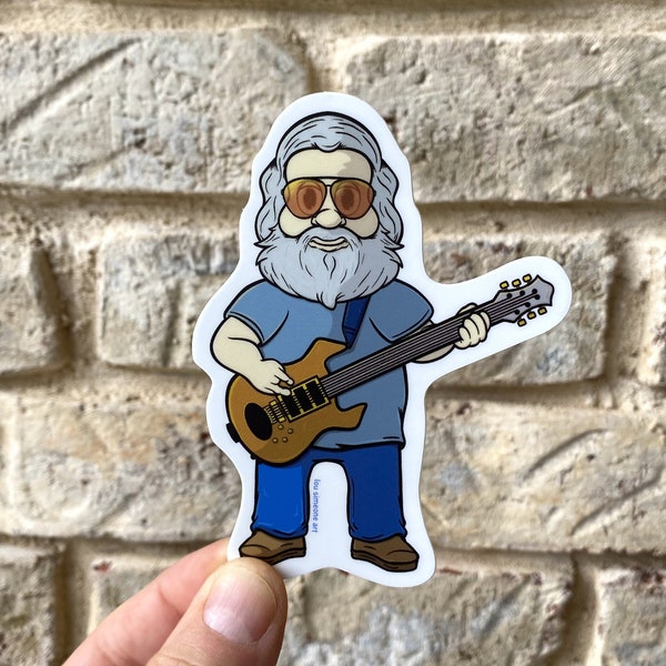 Jerry Garcia Grateful Dead Vinyl Sticker - Classic Rock Inspired Deadhead Decal for Laptops, Notebooks, Cars, Trucks, Vans