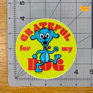 Grateful Dead Inspired Sticker Blue Dancing Dog, Grateful For My Dog image 3