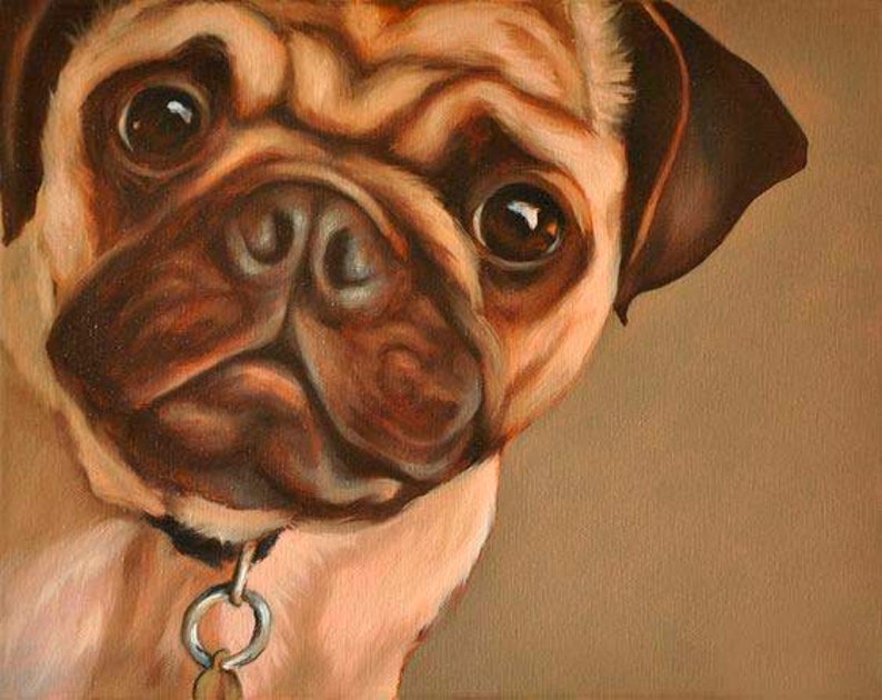 Diamond Painting Kit Brown Pug Dog pattern Mosaic Painting | Etsy