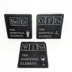 Periodic table, chemistry gift, coaster, Science Teacher coaster, teacher gift, science gift, beer, coffee lover, geeky gift, nerdy gift