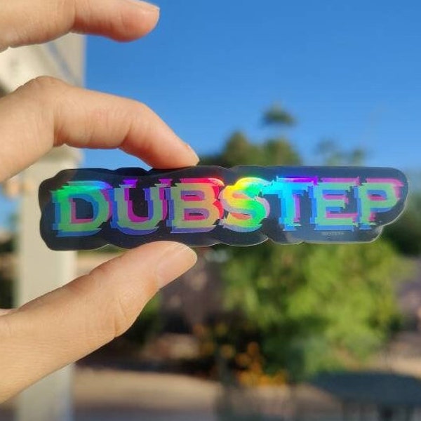 Sticker Dubstep HOLOGRAPHIQUE, sticker Rave, sticker EDM !!