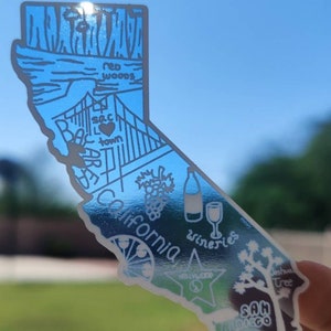 SEMI-TRANSPARENT California State Sticker