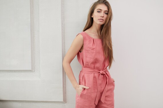 etsy linen jumpsuit