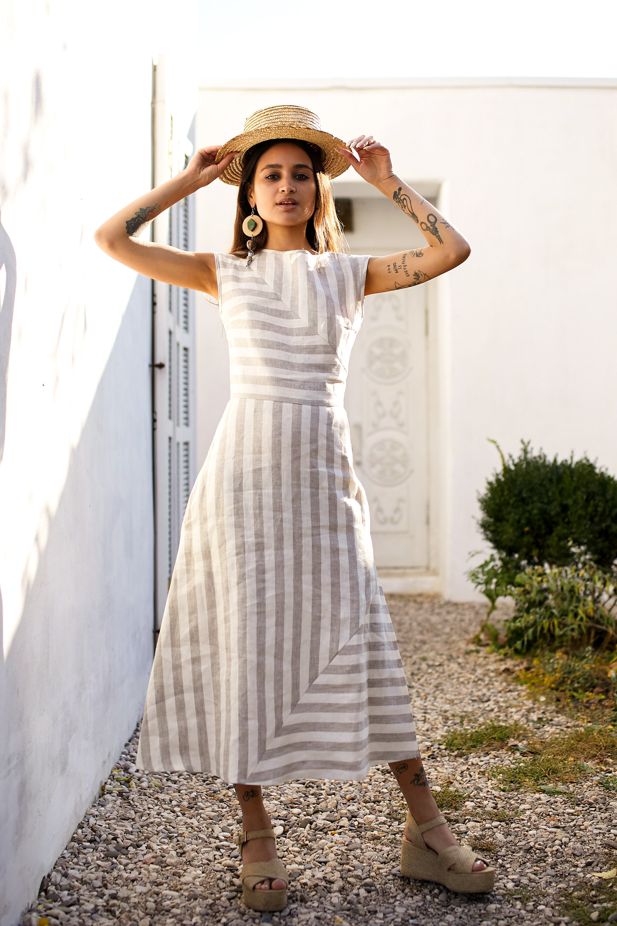 Linen tunic dress linen sundress women Linen beach dress Etsy