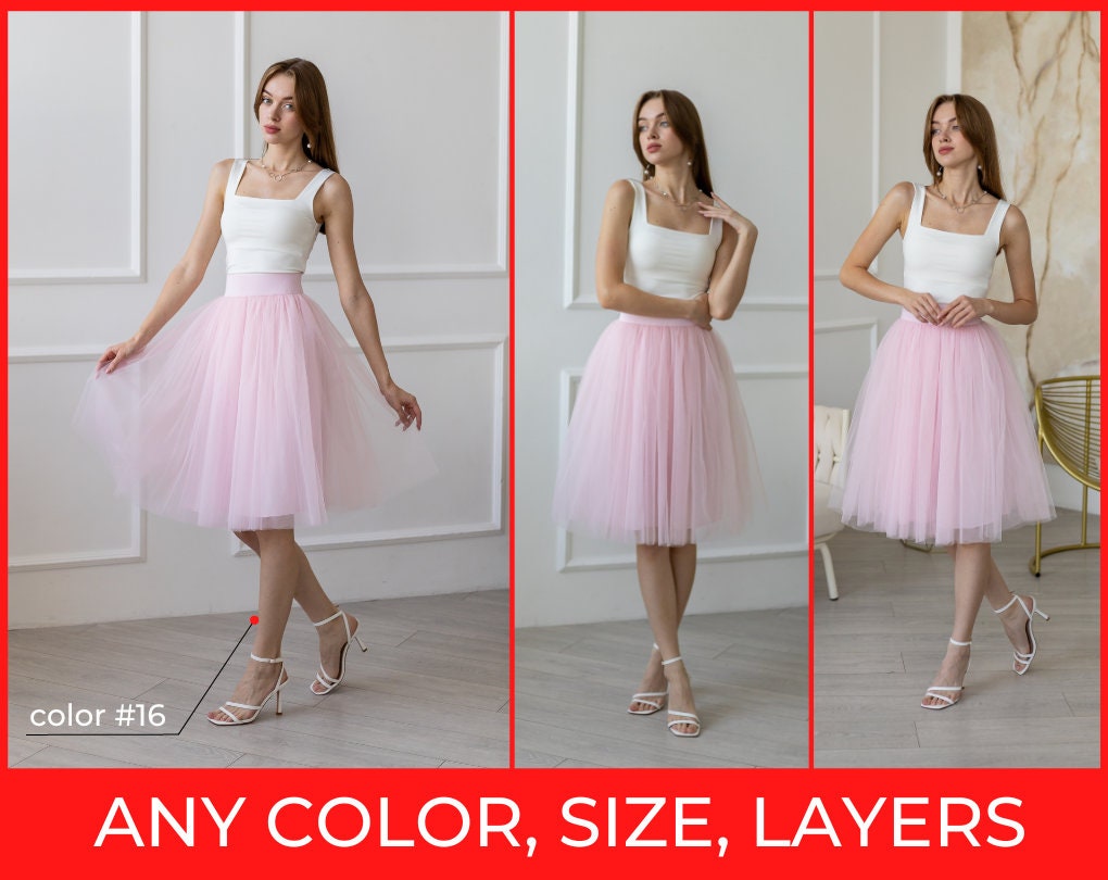 Laurel Pink Tulle Skirt 3X
