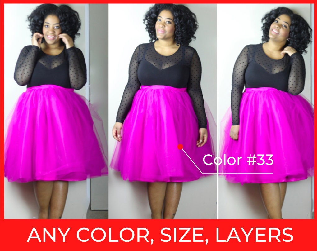 Plus size tutu skirt cheap pink