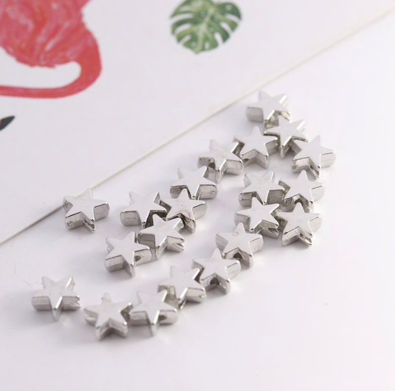 jewellery making supplies Spacer Beads pack of 200 Star Spacer Beads