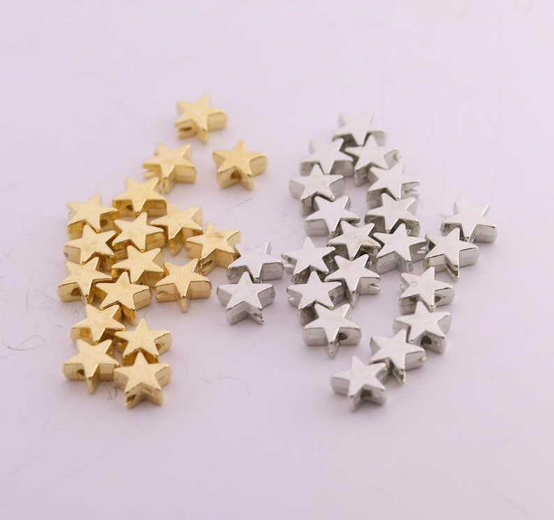 jewellery making supplies Spacer Beads pack of 200 Star Spacer Beads