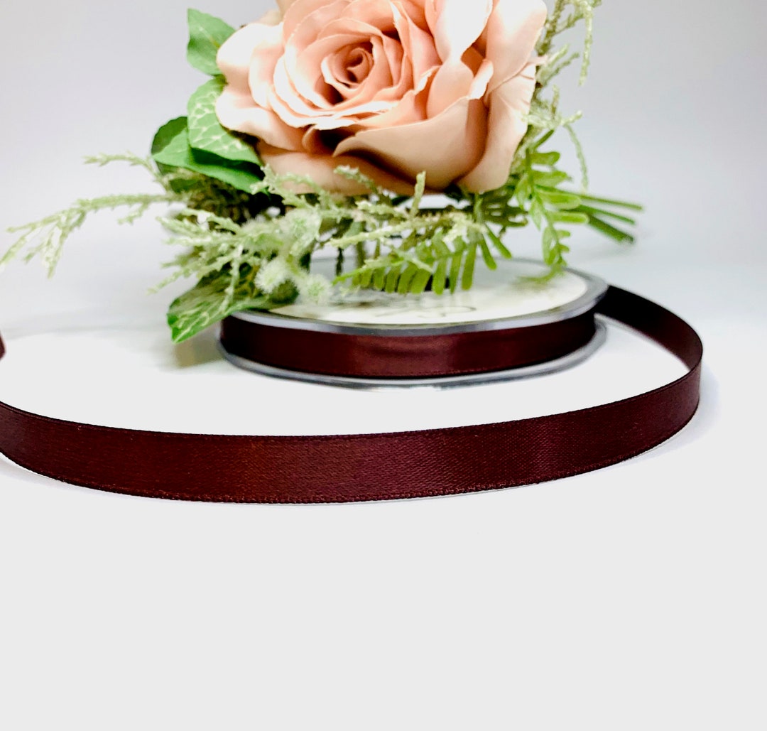 Chocolate Brown Ribbon Double Faced Satin Ribbon in Reels or - Etsy