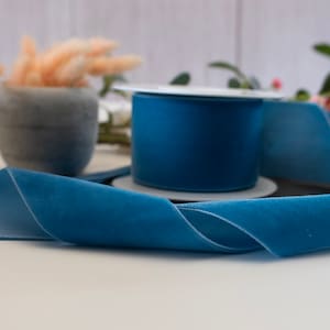 William Blau Samtband Berisfords Ribbon, blaues Samtband, 9 mm 16 mm 22 mm 36 mm 50 mm
