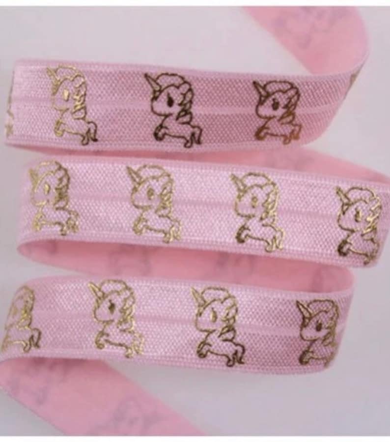 craft supplies foldover elastic printed elastic wholesale elastic, Unicorn foldover Elastic